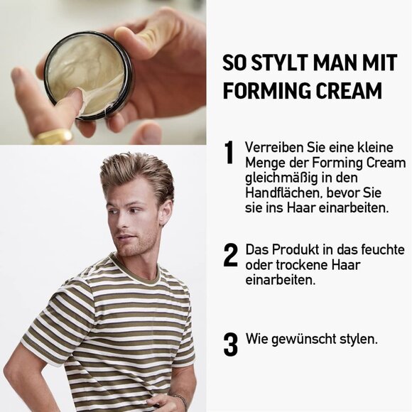 Men's Hair Forming Cream OLD VERSION, Like Hair Gel with Medium Hold & Medium Sh - Picture 4 of 6